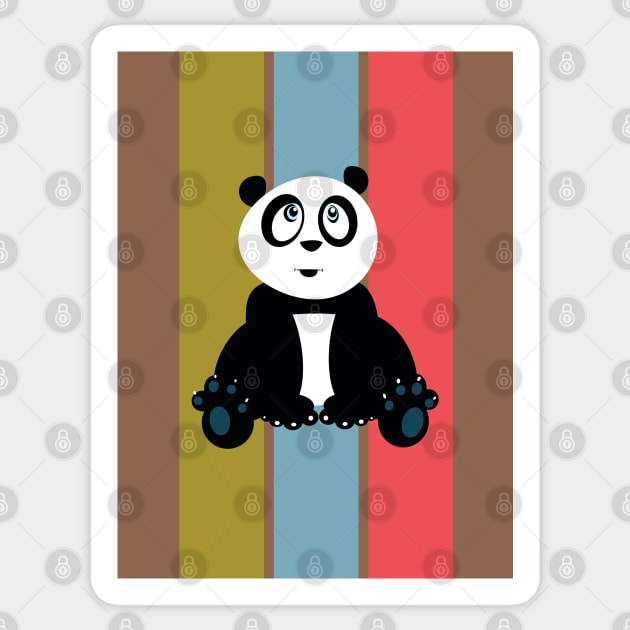 Panda Retro 2 Sticker by adamzworld